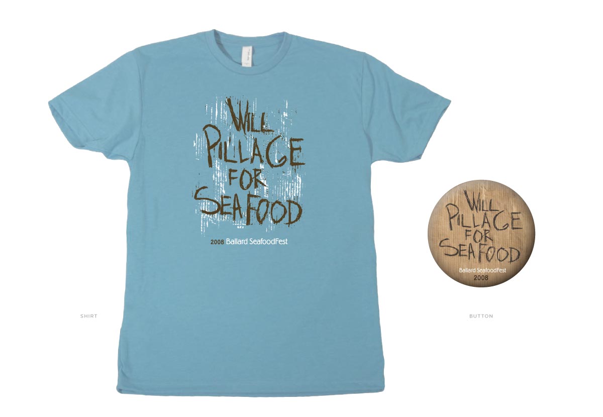Ballard Seafood Fest 08 Shirt and Button