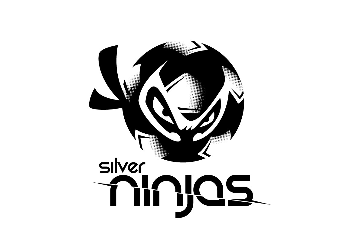 Silver Ninjas Soccer Team Logo
