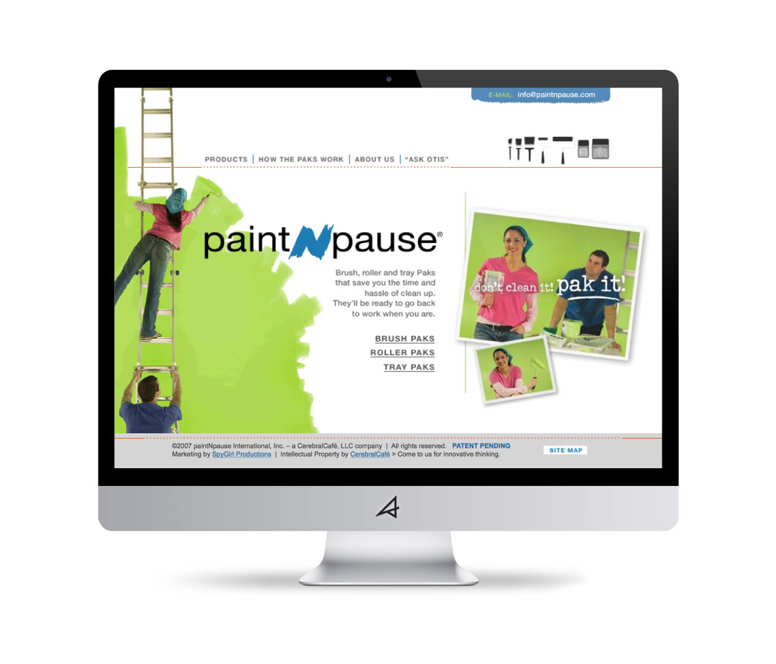 Paint-n-Pause Website Home Page