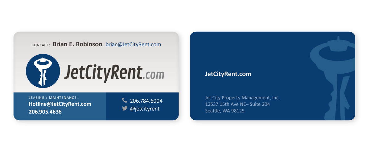 Jet City Rent Business Card