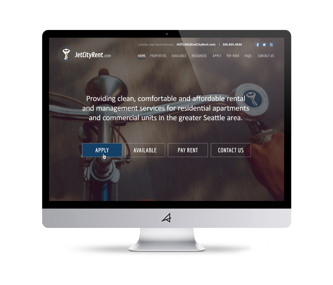 JetCityRent.com Website – Desktop